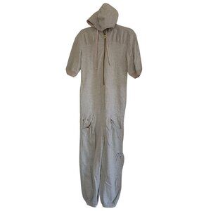 Rare Mike & Chris LA Gray Cotton Knit Fleece Sweatshirt Jumper Jumpsuit Onesie M